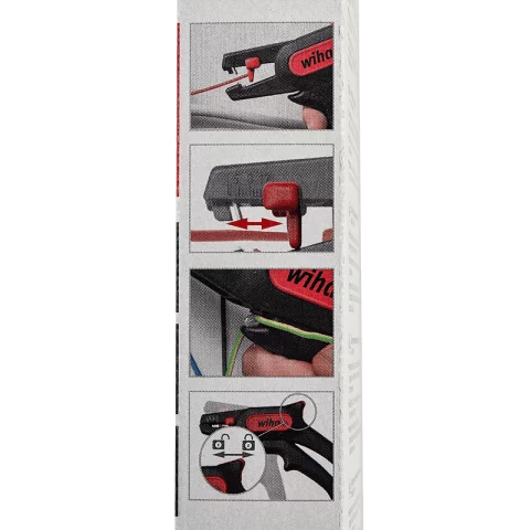 Blankoló vezetékcsupaszító és vágó szerszám Automata blankoló fogó 0,2-6mm2 Wiha 44617