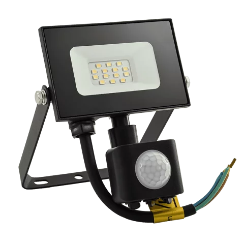 LED Reflektor Mozgásérzékelővel 10W 6500K hideg fehér 800lm IP44 Fekete Commel 307-301