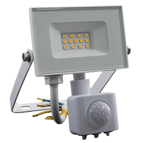 LED Reflektor Mozgásérzékelővel 10W 4000K természetes fehér 800lm IP44 Fehér Commel 307-119