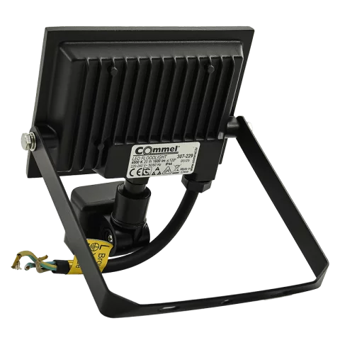 LED Reflektor Mozgásérzékelővel 20W 4000K természetes fehér 1600lm IP44 Fekete Commel 307-229