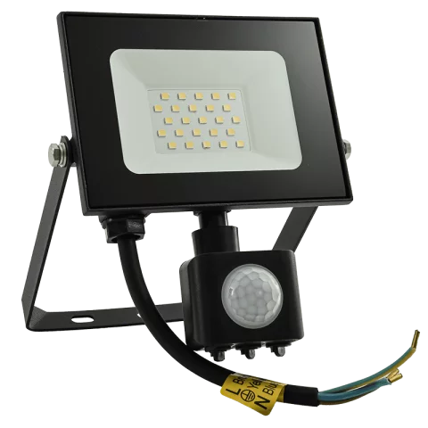 LED Reflektor Mozgásérzékelővel 20W 6500K hideg fehér 1600lm IP44 Fekete Commel 307-302