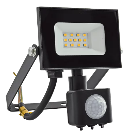 LED Reflektor Mozgásérzékelővel 10W 4000K természetes fehér 800lm IP44 Fekete Commel 307-219