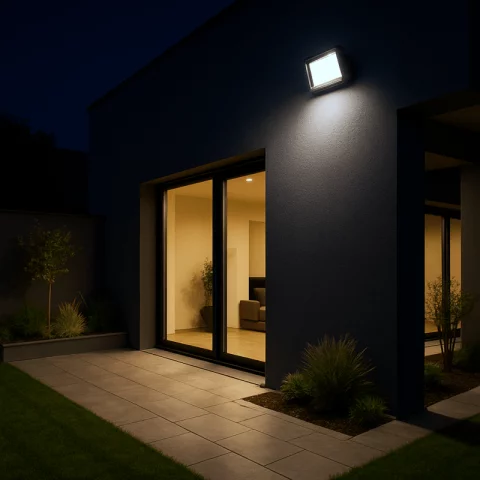 LED Reflektor 50W 4000K természetes fehér 6000lm IP65 Fekete Kanlux IQ-LED FL-50W-NW