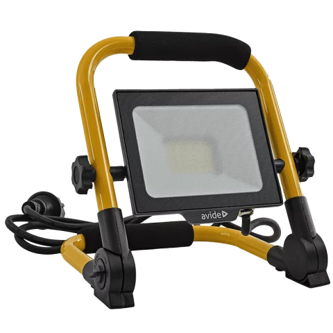 LED Reflektor Állványos 30W 6400K hideg fehér Munkalámpa 1,5m vezeték Hordozható Avide ABLRSFLCW-30W