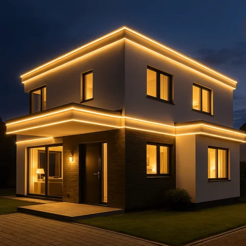 Kültéri LED Fénykábel 5m 3000K meleg fehér LED Fénytömlő Flexibilis Fénycső Kanlux GIVRO LED 5M-WW