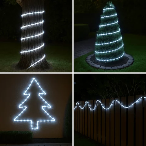 Kültéri LED Fénykábel 30m 6500K hideg fehér LED Fénytömlő Flexibilis Fénycső Kanlux GIVRO LED 30M-CW