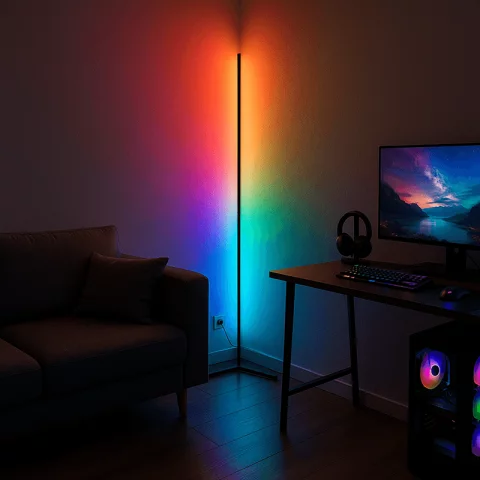 LED saroklámpa RGB Wifi Smart lámpa Okos állólámpa 140cm Commel 405-502