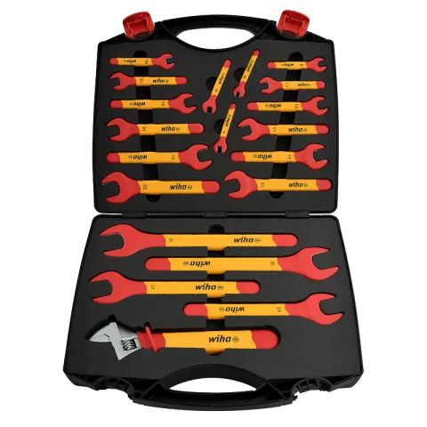 Villáskulcs készlet 20db-os 6-32mm VDE 1000V Szigetelt Villás kulcs szett Wiha 43022