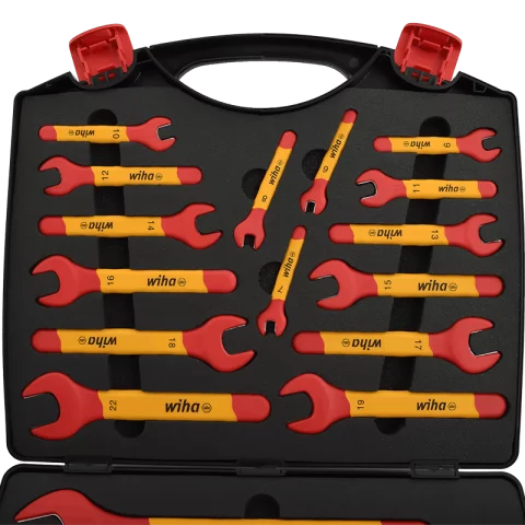 Villáskulcs készlet 20db-os 6-32mm VDE 1000V Szigetelt Villás kulcs szett Wiha 43022