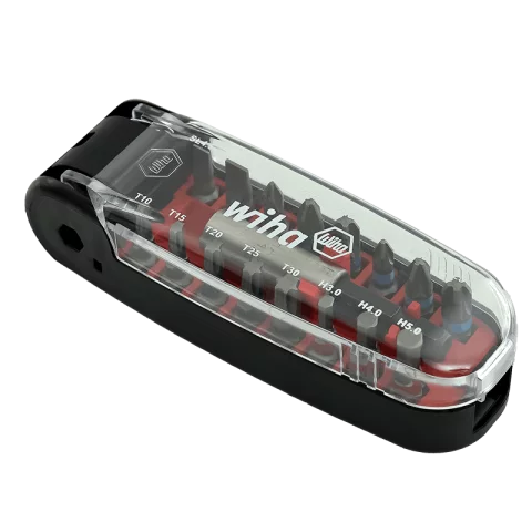 Bitkészlet Bitfej behajtó készlet 17db-os Bittartós csavarhúzó Bitbefogóval Wiha CroCo 07979203