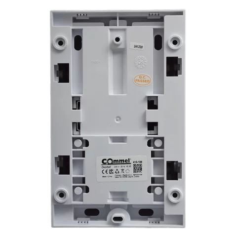 Csengő 230V fehér vezetékes mechanikus ajtócsengő 80dB Commel One melody 410-106