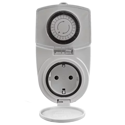 Időzítő mechanikus kültéri időkapcsoló Napi/30min dugaljba dugható IP44 Commel 260-201