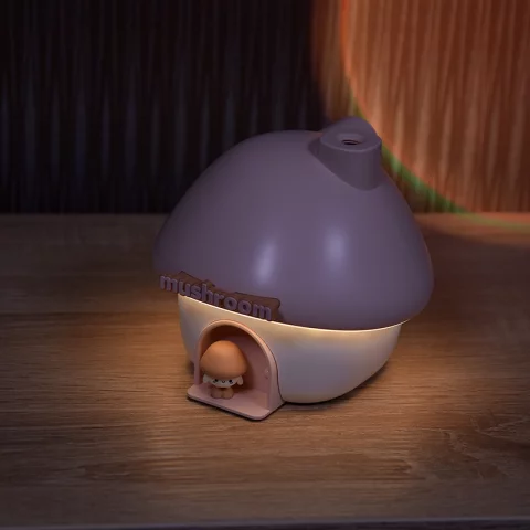 Gombaházikó LED Éjszakai fény és Párásító 2,5W RGB + 3000K Pink + fehér Akkumulátoros USB-s MARY'S