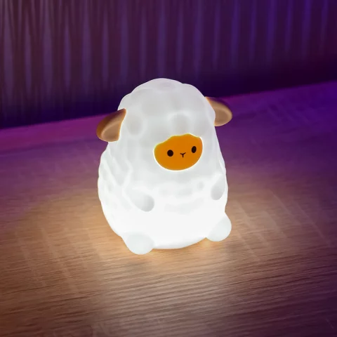 Kisbárány LED Éjszakai fény 1W RGB + 3000K Akkumulátoros USB-s Éjjeli fény MARY'S Kis bárány