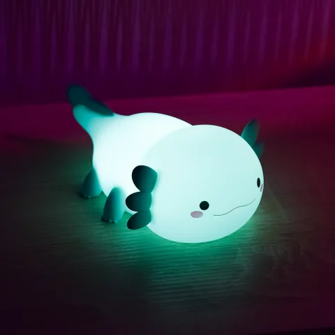 Vízi sárkány LED Éjszakai fény 2,5W 4000K Kék Akkumulátoros USB-s Éjjeli fény MARY'S Axolotl