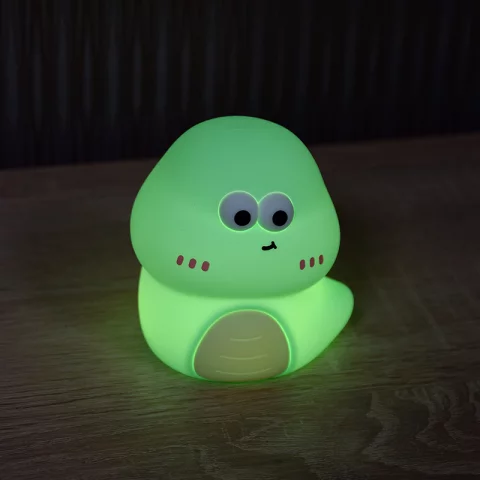 Kukacka LED Éjszakai fény 3000K Zöld Akkumulátoros USB-s Éjjeli fény MARY'S Green Worm Ecolight