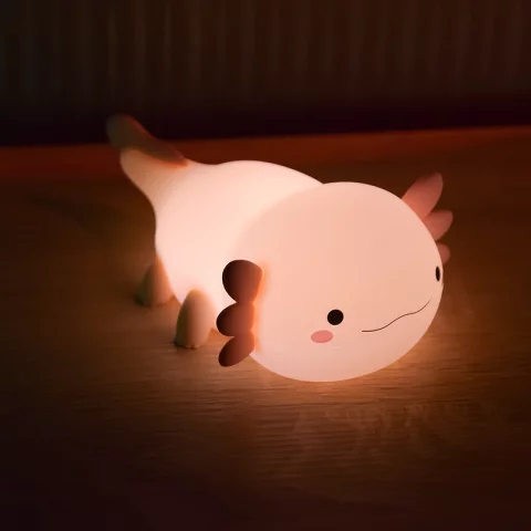 Vízi sárkány LED Éjszakai fény 2,5W 4000K Pink Akkumulátoros USB-s Éjjeli fény MARY'S Axolotl
