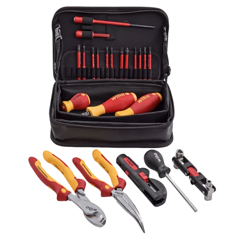 Szigetelt szerszámkészlet 23db-os VDE 1000V Nyomaték csavarhúzóval WIHA TorqueVario-S Wallbox