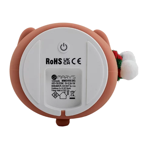 Rénszarvas kötött sállal LED Éjszakai fény 1W 2800K Akkumulátoros USB-s Éjjeli fény MARY'S