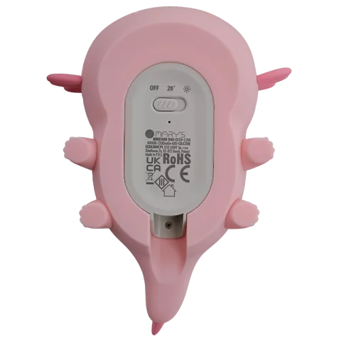 Vízi sárkány LED Éjszakai fény 2,5W 4000K Pink Akkumulátoros USB-s Éjjeli fény MARY'S Axolotl