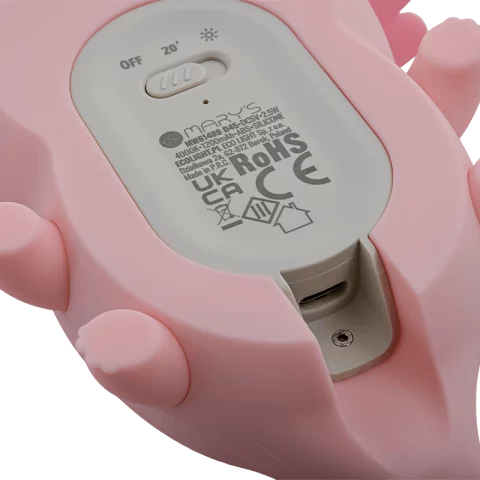 Vízi sárkány LED Éjszakai fény 2,5W 4000K Pink Akkumulátoros USB-s Éjjeli fény MARY'S Axolotl