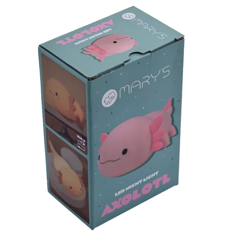 Vízi sárkány LED Éjszakai fény 2,5W 4000K Pink Akkumulátoros USB-s Éjjeli fény MARY'S Axolotl