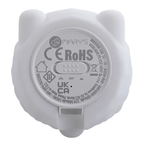 Kisbárány LED Éjszakai fény 1W RGB + 3000K Akkumulátoros USB-s Éjjeli fény MARY'S Kis bárány