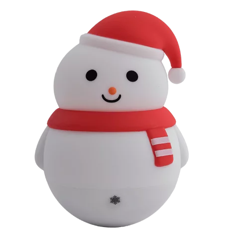 Hóemberke LED Éjszakai fény 1W RGB + 2800K Akkumulátoros USB-s Éjjeli fény MARY'S Karácsonyi hóember