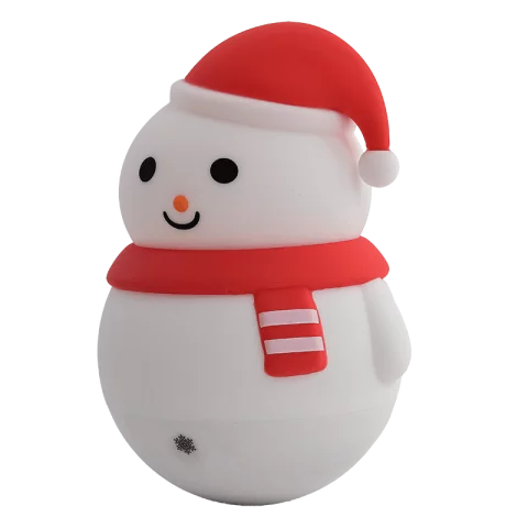 Hóemberke LED Éjszakai fény 1W RGB + 2800K Akkumulátoros USB-s Éjjeli fény MARY'S Karácsonyi hóember