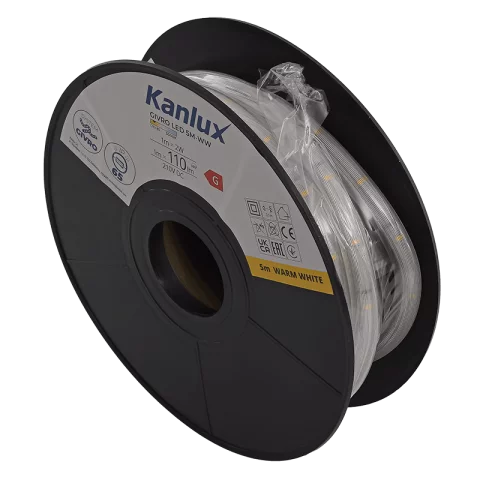 Kültéri LED Fénykábel 5m 3000K meleg fehér LED Fénytömlő Flexibilis Fénycső Kanlux GIVRO LED 5M-WW