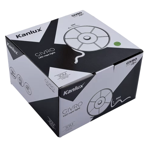 Kültéri LED Fénykábel 30m Zöld LED Fénytömlő Flexibilis Fénycső Kanlux GIVRO LED 30M-GR