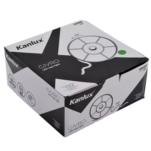 Kültéri LED Fénykábel 10m Zöld LED Fénytömlő Flexibilis Fénycső Kanlux GIVRO LED 10M-GR