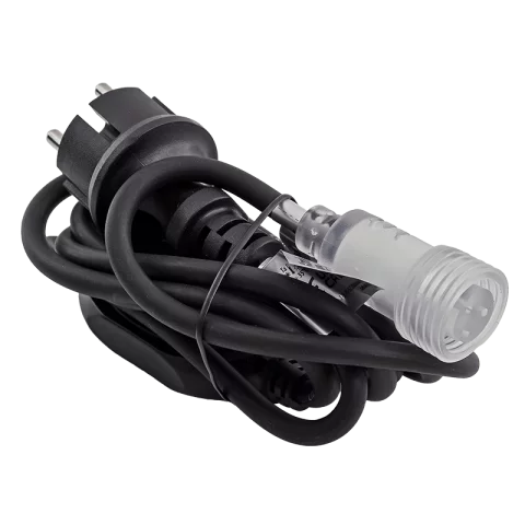 Csatlakozó vezeték Dugvillával Kültéri LED Fénykábelhez 150cm IP44 Tápcsatlakozó Kanlux GIVRO-PR SET