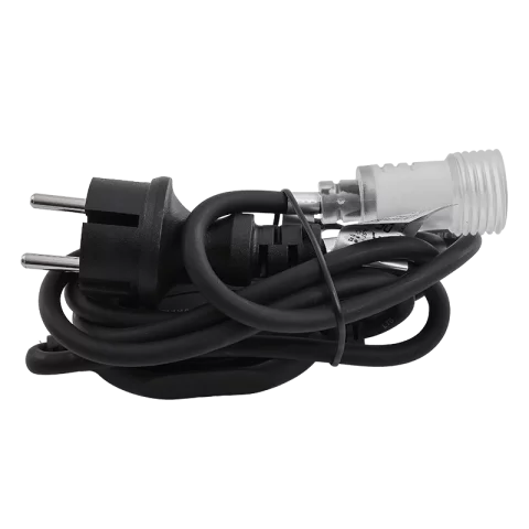 Csatlakozó vezeték Dugvillával Kültéri LED Fénykábelhez 150cm IP44 Tápcsatlakozó Kanlux GIVRO-PR SET