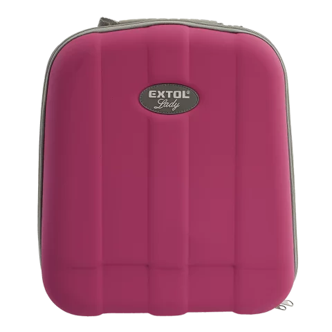 Női szerszámkészlet 68 darabos Rózsaszín Táskában Fogó Csavarhúzó Kalapács Lámpa Extol Lady 6593