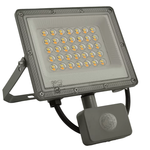 LED Reflektor Mozgásérzékelővel 30W CCT Állítható 2400lm IP44 Szürke Kanlux ACETE 30W CCT SE GR