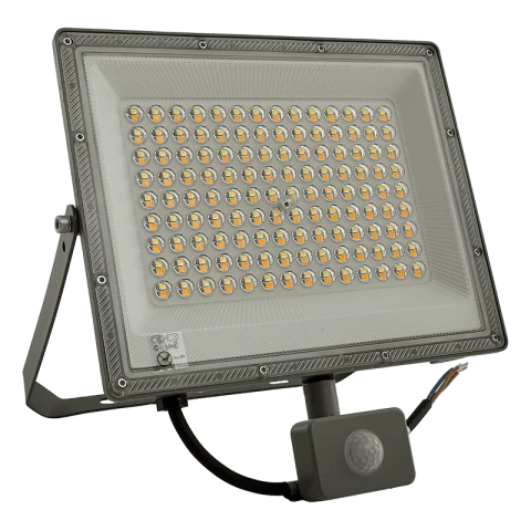 LED Reflektor Mozgásérzékelővel 100W CCT Állítható 8500lm IP44 Szürke Kanlux ACETE 100W CCT SE GR