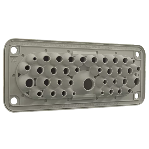 Kábelbevezető 222x92x43mm Kábelkivezető elosztószekrényekhez IP67 szürke Morek MC35/57 MBA1C37G11