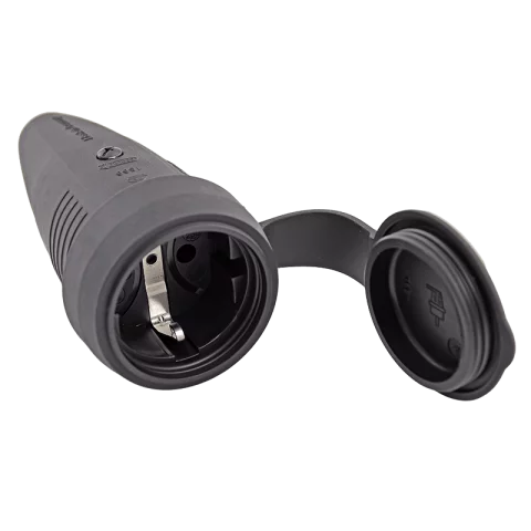 Lengő dugalj gumi lengő aljzat csapfedeles IP44 Commel 291-312 ABL 100000049