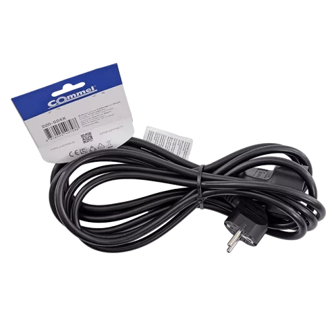 Fűnyíró hosszabbító kábel 4m fekete 3x1,5 H05VV-F Commel 220-524X