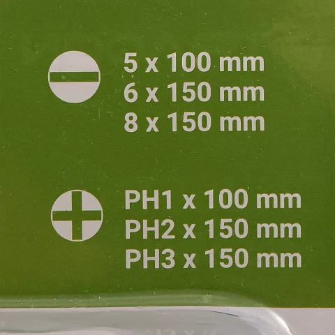 Csavarhúzó készlet 6db-os (PH1-2-3, 5x100, 6x150, 8x150) Tracon CNUSET6