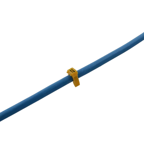 Kábeljelölő klipsz 1,5-2,5mm2 vezetékre "N" Sárga Vezetékjelölő betű 30db/sor Legrand CAB3 038343