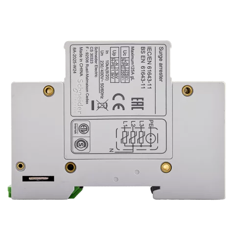 Túlfeszültség levezető 3P+N 20kA (2 típus) túlfesz védő EASY9 PRO EZ9L33720