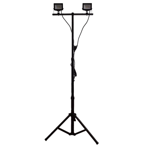 LED Állványos Reflektor 2x20W 4000K 4000lm 1,6m IP65 Kültéri Állványos Álló LED Munkalámpa Avide