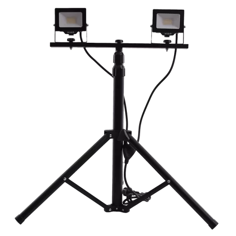 LED Állványos Reflektor 2x20W 4000K 4000lm 1,6m IP65 Kültéri Állványos Álló LED Munkalámpa Avide