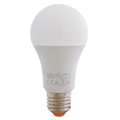 E27 LED izzó 12W 4000K természetes fehér MOZGÁSÉRZÉKELŐS izzó 1200lm A60 Commel 305-891