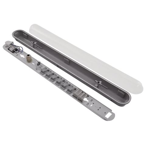 LED Fénycső Armatúra 1x 60cm IP65 por és páramentes led lámpatest T8 SBS Virgin G13 ABS/PC