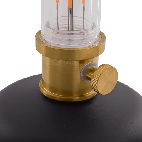 Asztali lámpa LED 2W 3000K meleg fehér Petróleum stílusú Tölthető Akkus Retró olvasólámpa Fekete