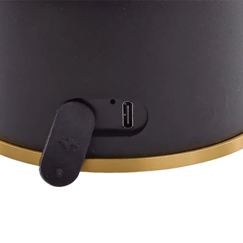 Asztali lámpa LED 2W 3000K meleg fehér Petróleum stílusú Tölthető Akkus Retró olvasólámpa Fekete