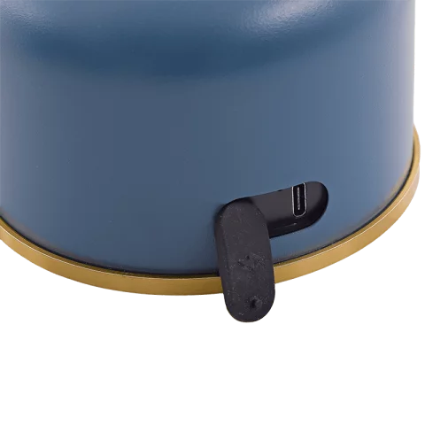 Asztali lámpa LED 2W 3000K meleg fehér Petróleum stílusú Tölthető Akkus Retró olvasólámpa Kék